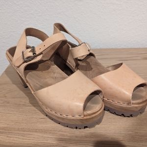 Bjork Wooden Clog Sandals
